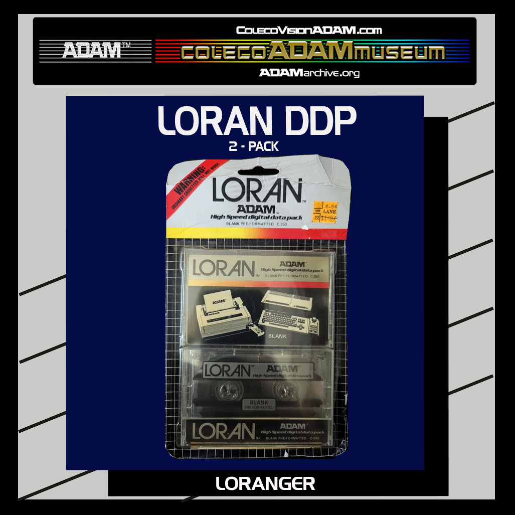 RARE Loran Coleco ADAM Data Packs 2pack